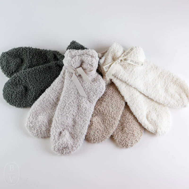 Barefoot Dreams CozyChic 2 Pack Crew Sock Set give.