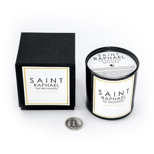 Saint Raphael the Archangel Candle 2 sizes give.