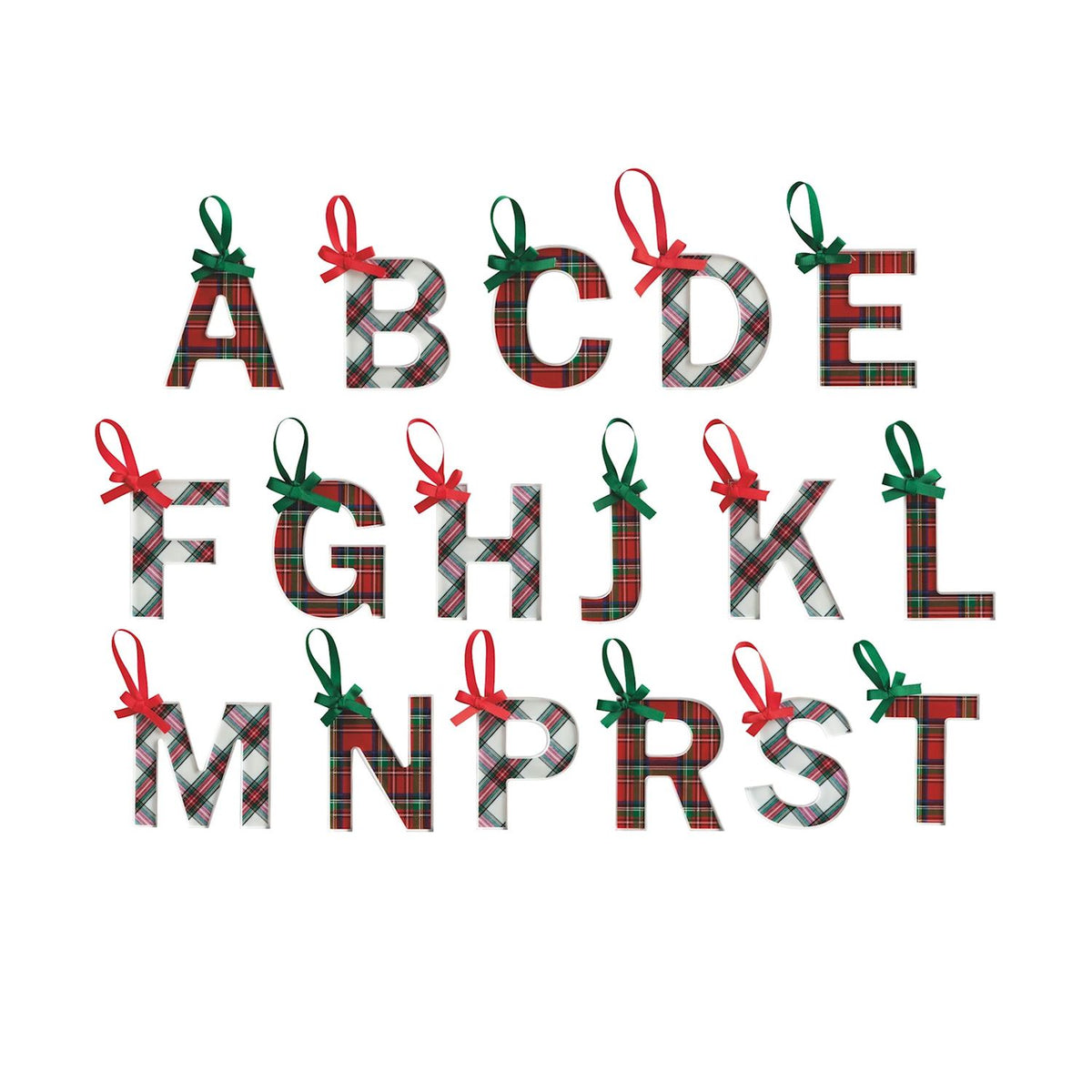 Tartan Letter Ornaments – give.